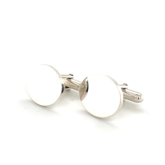 1990s 1990s Tiffany & Co Estate Sterling Silver Cufflinks 12 Grams, 2 pieces For Sale - Image 5 of 11