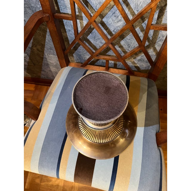 Maitland - Smith Pair of Bronze Neoclassical Fluted Tazzas - Mid Century For Sale - Image 4 of 9