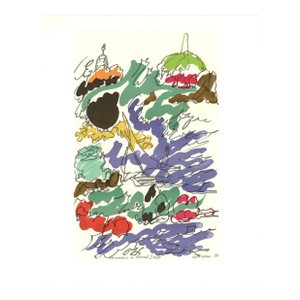 1965 Charles Lapique Homage to Dufy Lithograph 17 Composition