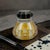Glass Vintage Glass & Enamel Inkwell – Octagonal Cut Glass With Black & Gold Hinged Lid – Decorative Desk or Vanity Accent For Sale - Image 7 of 8