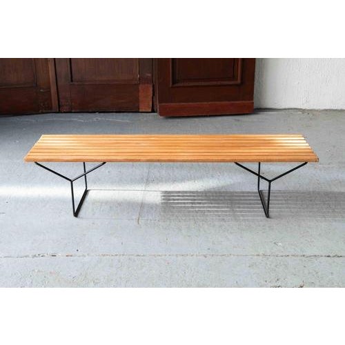 Slatted Bench 400 by Harry Bertoia For Sale - Image 10 of 18