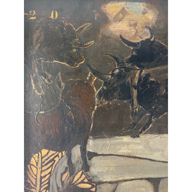 Wood Brazilian Figurative Painting by Carlínio França, Salvador Bahia For Sale - Image 7 of 7
