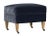 Navy Blue Alcott Ottoman, Midnight Velvet For Sale - Image 8 of 8