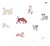 Sample - Schumacher x Happy Menocal Dogs Wallcovering in Cerulean For Sale