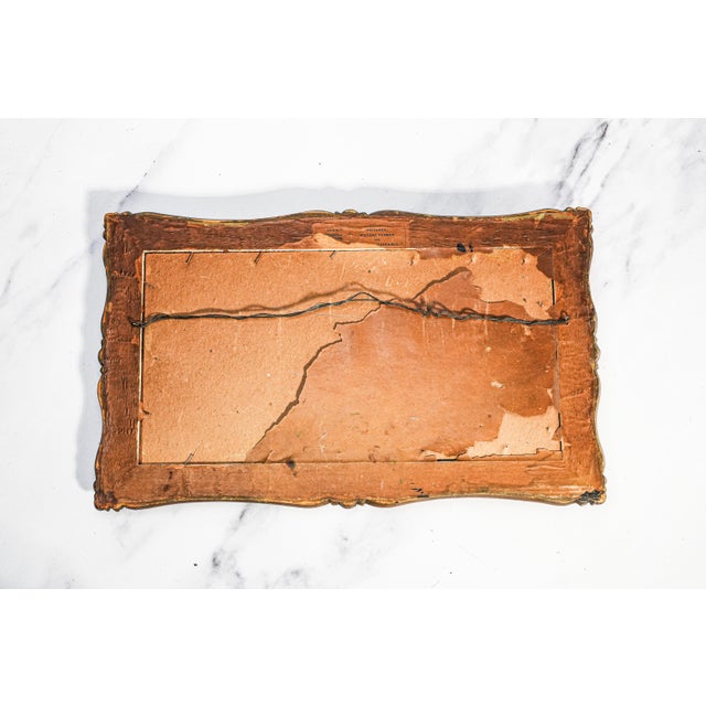 Lovely Venetian Scene Watercolor Antique Painting St. Marks Basilica Square Venice Italy Ornate Frame Art European Grand Tour Wall Decor For Sale - Image 13 of 13