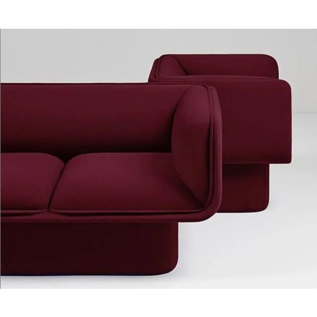 Block armchair by pepe albargues dimensions: h 78 x d 75 x w 87 cm materials: pine wood structure, curved plywood board...