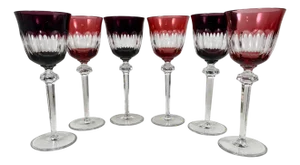 Vintage Crystal Wine Glass Water Goblets by Karl Klokotschnik, 1970, Set of 6
