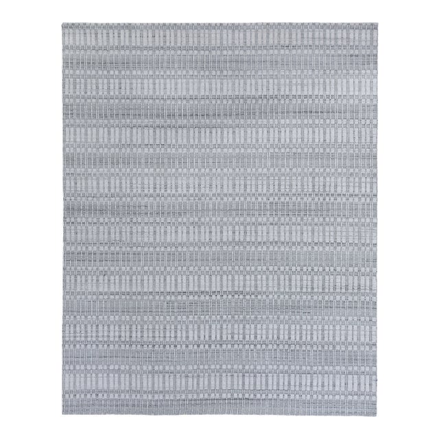 Exquisite Rugs Caudry Hand Loom Wool Silver - 6'x9' For Sale