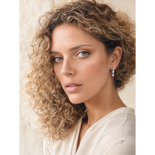 Vintage Platinum and 14k Gold 2 Carat Diamond Drop Earrings Circa 1950s, A Pair For Sale - Image 15 of 15