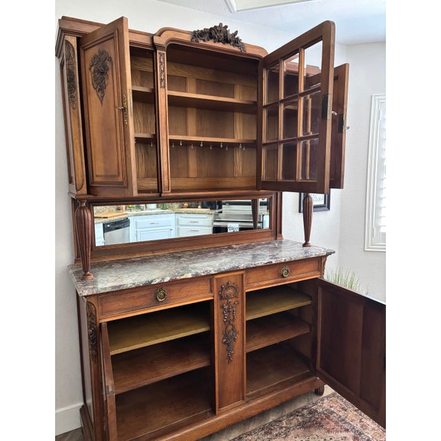 Antique French Louis XVI-style China Hutch For Sale - Image 12 of 16