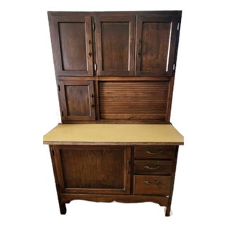 Antique Refurbished Hoosier Cabinet For Sale