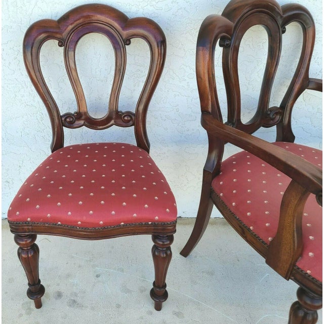 1930s English Walnut Petite Dining Chairs - Set of 4 For Sale - Image 5 of 13