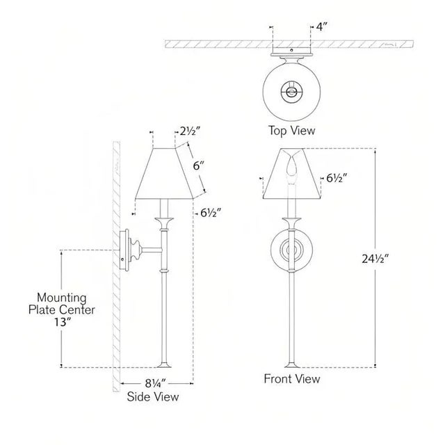 2020s Thomas O'Brien for Visual Comfort Signature Piaf Large Tail Sconce in Plaster White with Linen Shade For Sale - Image 5 of 5