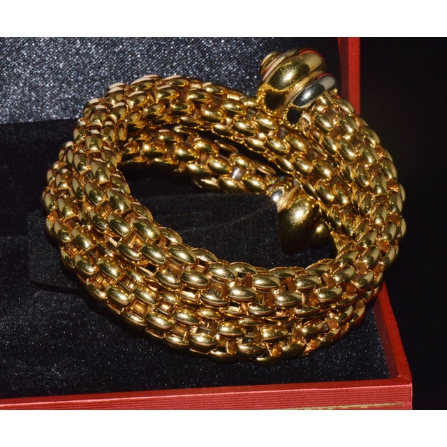 Vintage Fope Flex’it Double Wrap Bangle Bracelet in 18k Yellow & White Gold For Sale - Image 15 of 18