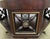 Antique Octagon Shaped Leather Top Rolling Side Table For Sale - Image 6 of 10