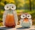 Terra Cotta Owl Figurine with Glazed Accents (Set of 2) For Sale In Chicago - Image 6 of 6