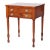 Antique Sheraton Cherry 2-Drawer Stand With Sandwich Glass Knobs C1840 For Sale
