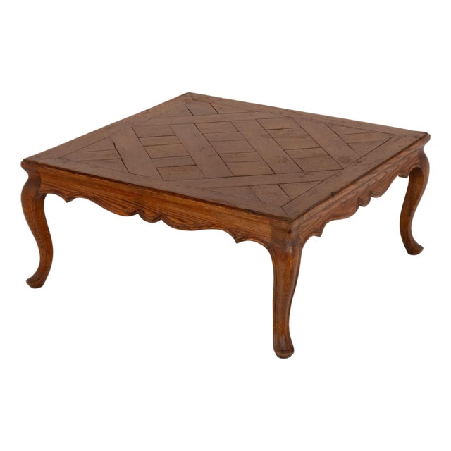 French Provincial Oak Coffee Table For Sale