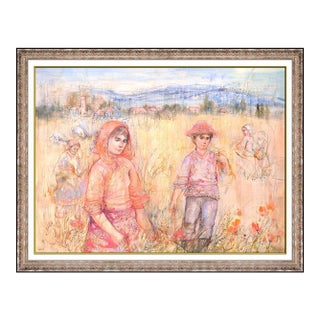 Mid 20th Century Harvesting The Field, Edna Hibel For Sale