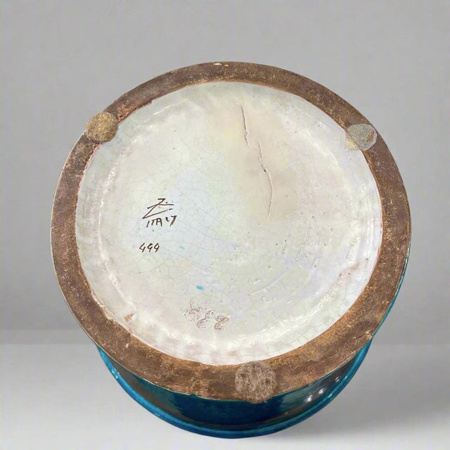 Mid-Century Modern Impressive Mid 20th Century Italian Ceramic Vase For Sale - Image 3 of 7