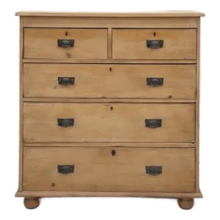 Antique English Pine Chest of Drawers For Sale