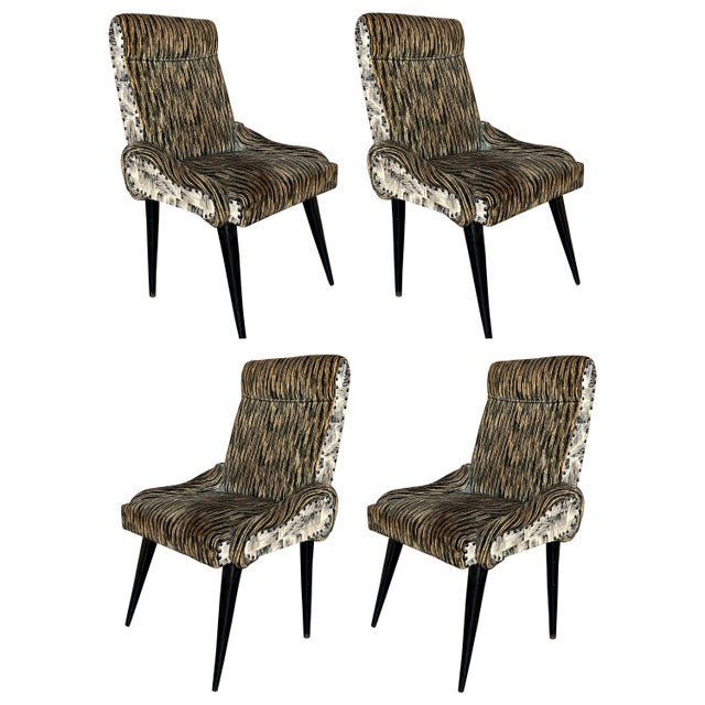 Italian Mid-Century Modern Set of 4 Chair in the Gio Point Style For Sale - Image 15 of 18