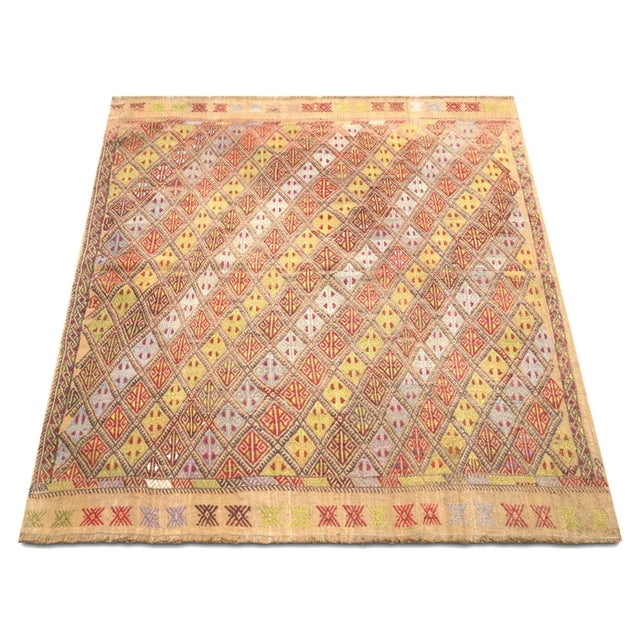 1960s 1960s Turkish Kilim Rug For Sale - Image 5 of 6