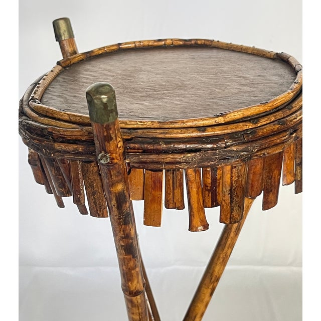 Antique French Tortoiseshell Bamboo Plant Stand, c.1900 For Sale - Image 4 of 15