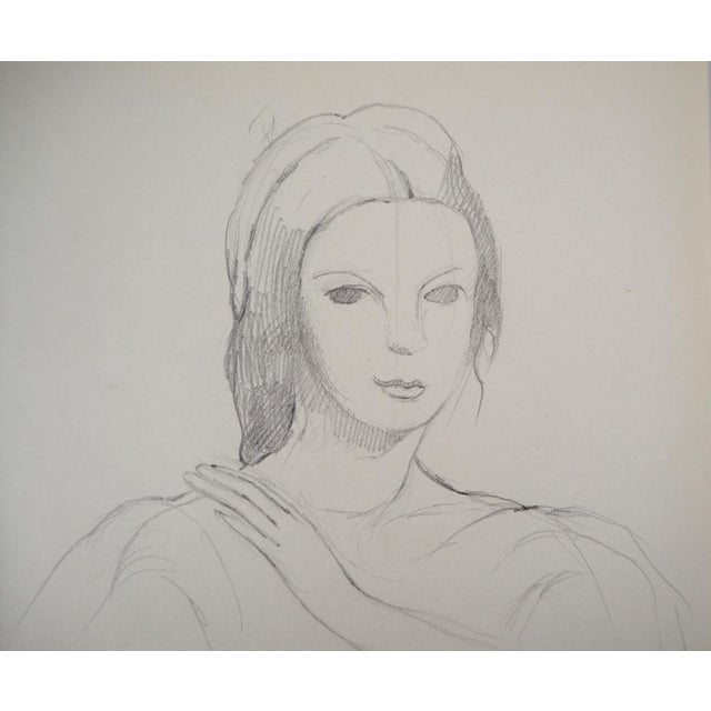 Marie Laurencin, Young Model, Original Pencil Drawing For Sale - Image 4 of 5