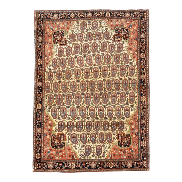 Antique Farahan Sarouk Rug 3'8'' x 5' For Sale