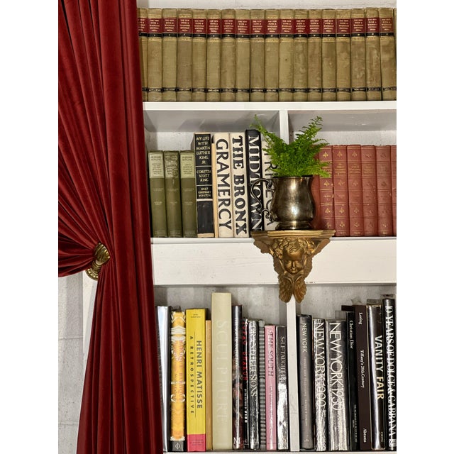 Pair of Vintage Gilded Plaster Winged Cherub Wall Sconce Shelves For Sale - Image 11 of 12