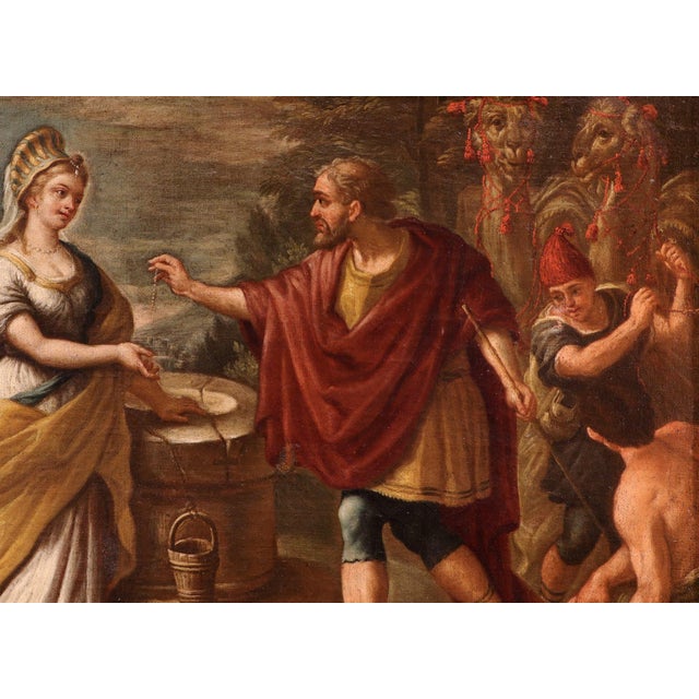 Early 18th Century Rebecca at the Well Pietro Da Cortona, 1700s, Oil on Canvas For Sale - Image 5 of 16