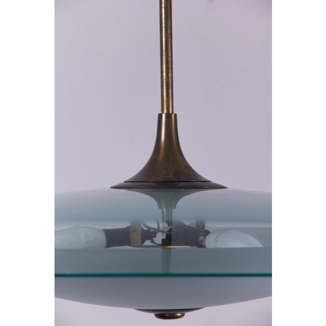 1940s Curved Glass Chandelier by Pietro Chiesa for Fontana Arte, 1940s For Sale - Image 5 of 12