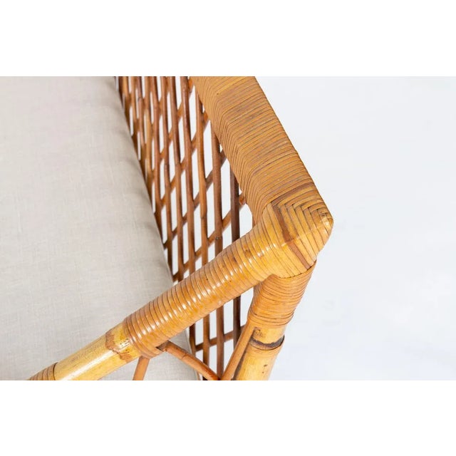 Vintage Daybed in Rattan, 1950 For Sale - Image 11 of 12