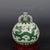 Art Deco Chinese Vintage Ceramic Vase,Ming Dynasty Xuande Marked Green Color Porcelain Moonflask Vase Hand Painted Dragon Pattern For Sale - Image 3 of 8