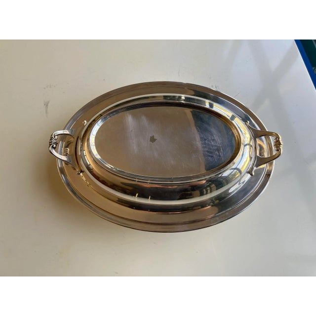 Silver Vintage Meriden Silver Plated Covered Serving Bowl For Sale - Image 8 of 8