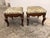 Coffee Early 20th Century Antique Queen Anne Style Ottomans Benches Stools - A Pair For Sale - Image 8 of 8