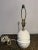 1980 Art Deco Style White Shell Ceramic Lamp For Sale - Image 4 of 7