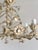 Hollywood Regency Vintage Italian Floral Tole 5-Light Chandelier in Cream Painted Metal, 1960s For Sale - Image 3 of 12
