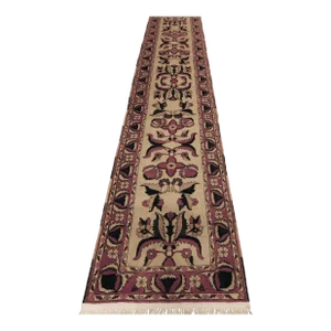 1990s Vintage Handmade Afghan Runner Rug 2'10"x 12'6"