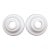 Pair of Vintage Plain White Ceramic Faucet Covers For Sale