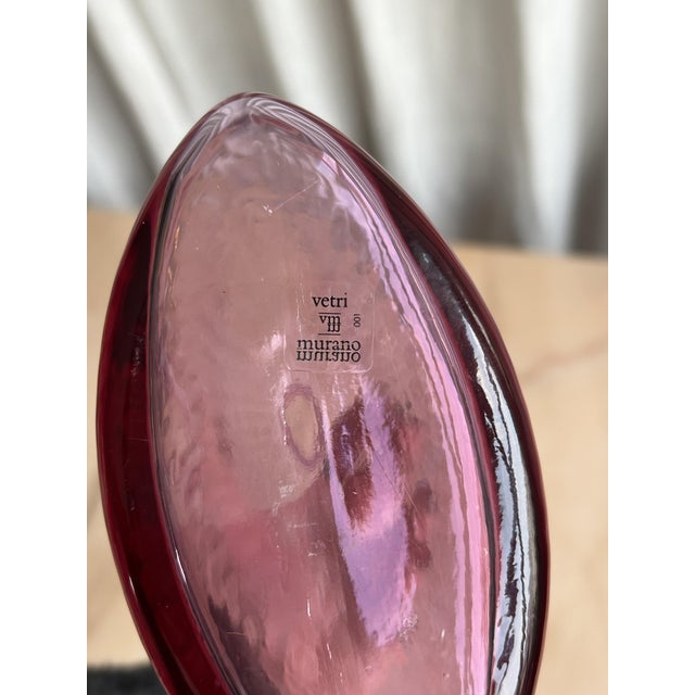Mid-Century Modern Pink Murano Glass Decanter Bottle by Carlo Moretti, Italy, 1970s For Sale - Image 10 of 12