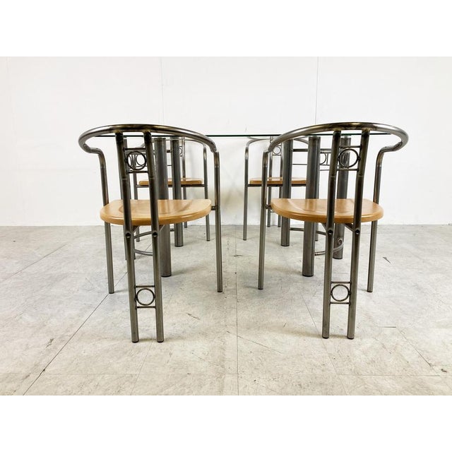 Postmodern Dining Room Set, 1980s, Set of 5 For Sale - Image 3 of 16