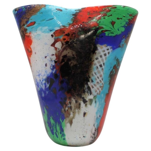 Mid-Century Modern Dino Martens Oriente Murano Art Glass Vase for Aureliano Toso, 1950s For Sale - Image 3 of 14