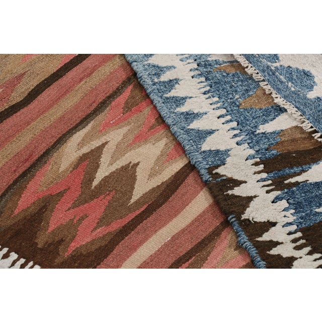 Textile Vintage Shahsavan Zanjan Persian Kilim Runner With Chevrons - Rug & Kilim For Sale - Image 7 of 7