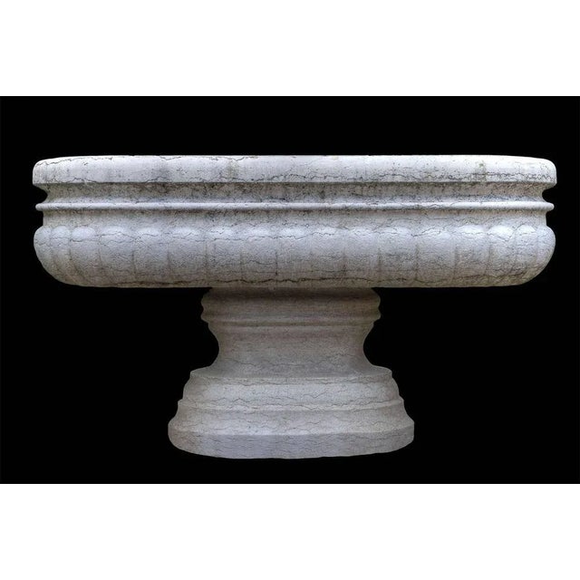 Large Antique Carved Istria Stone Vases For Sale - Image 3 of 6