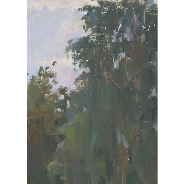Realism Original Spring Landscape Oil Painting, Ukrainian Impressionism, 1973 70-50 For Sale - Image 3 of 6