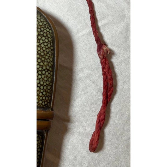 Rare Antique 19th Century Chinese Bronze Shagreen Stingray Glasses Case Holder For Sale - Image 10 of 14