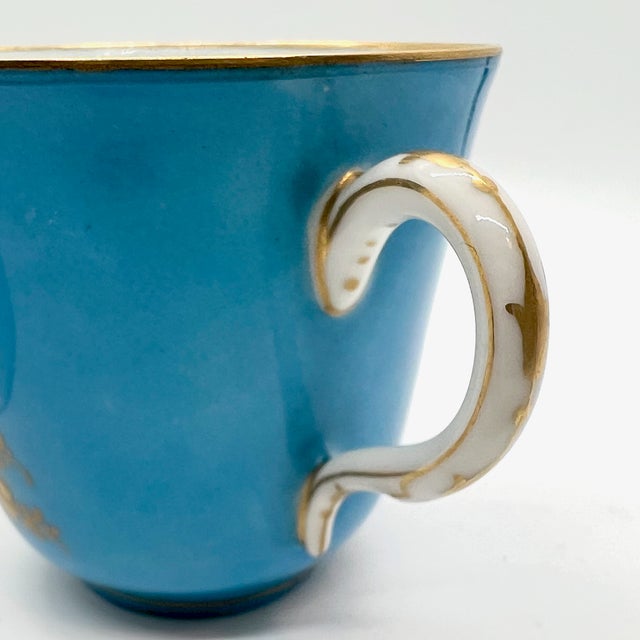 Ceramic Antique Porcelain Cup and Saucer, 1800, Set of 2 For Sale - Image 7 of 13