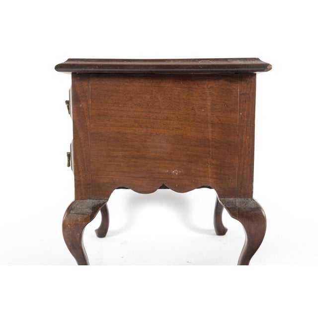 Vintage Salesman Sample Queen Anne Style Two Drawer Side Table For Sale - Image 4 of 11